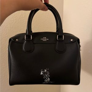 COACH x Peanuts Snoopy Black Handbag Mini Bennett
